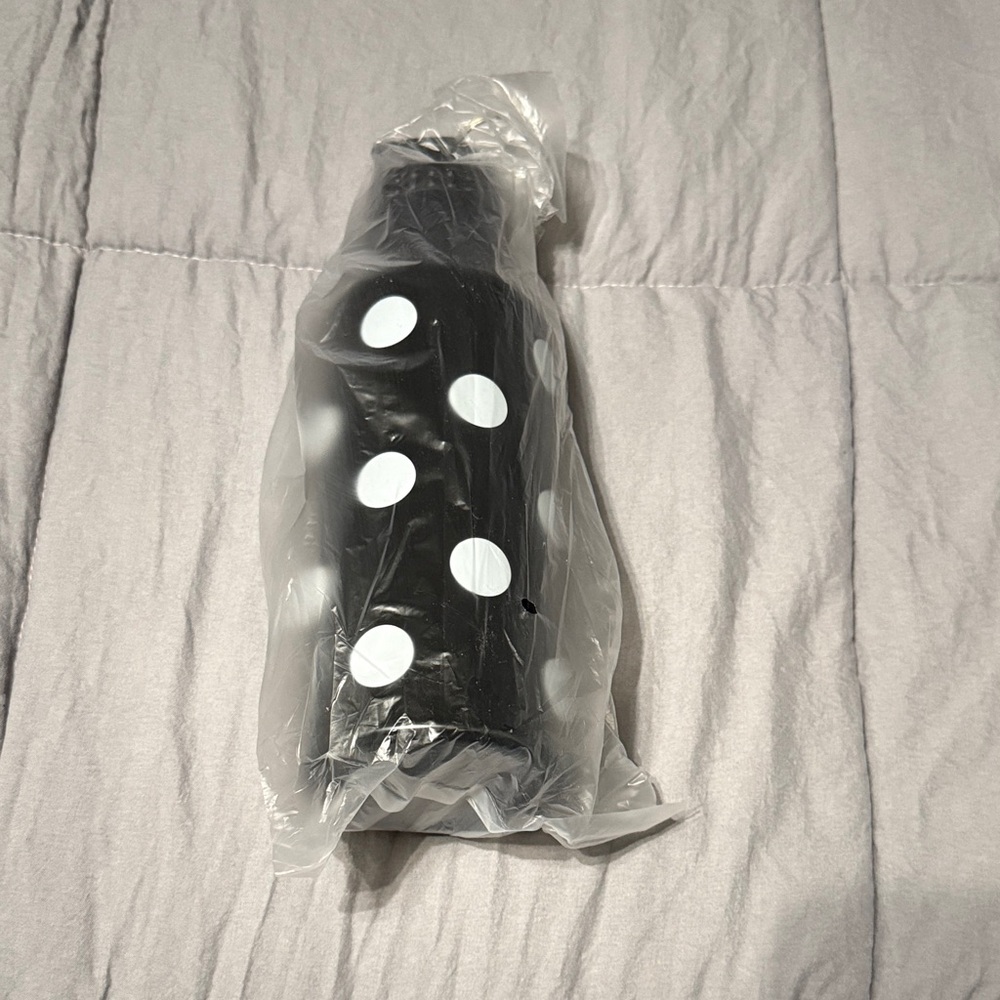 PINK Victoria's Secret Black and White Polka Dot Bottle